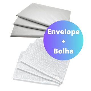 Envelope de Segurança 19x25 Branco +  Plástico Bolha Separado 10 Un Proteção em Oferta na Shopee