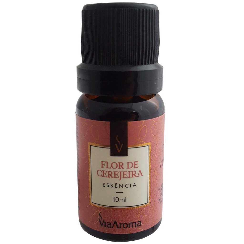 Essência Via Aroma Flor De Cerejeira Para Aromatizador Aromaterapia 10ml