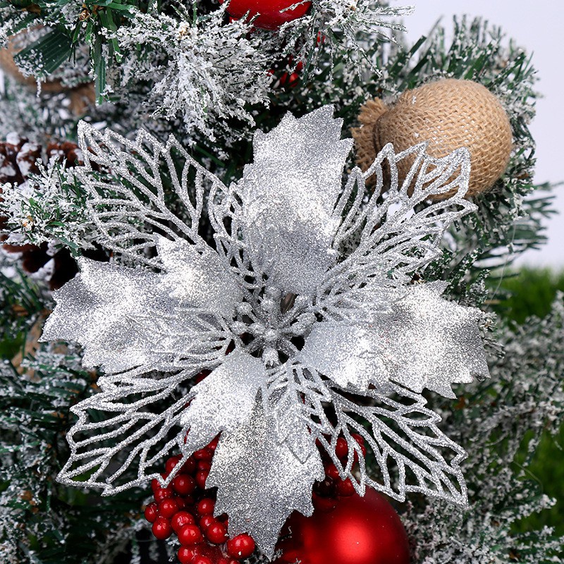 10 Unidades/Pacote Guirlanda de Flores para Decoração Árvore/Decoração Natal/Reveillon/Feriados