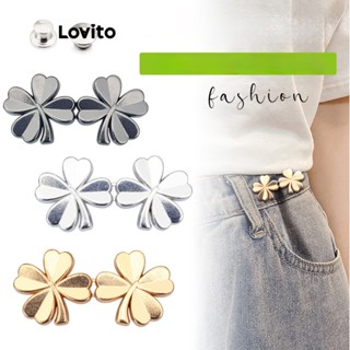 Lovito Casual Broche Feminino de Flores LFA08091 (Dourado/Prateado)