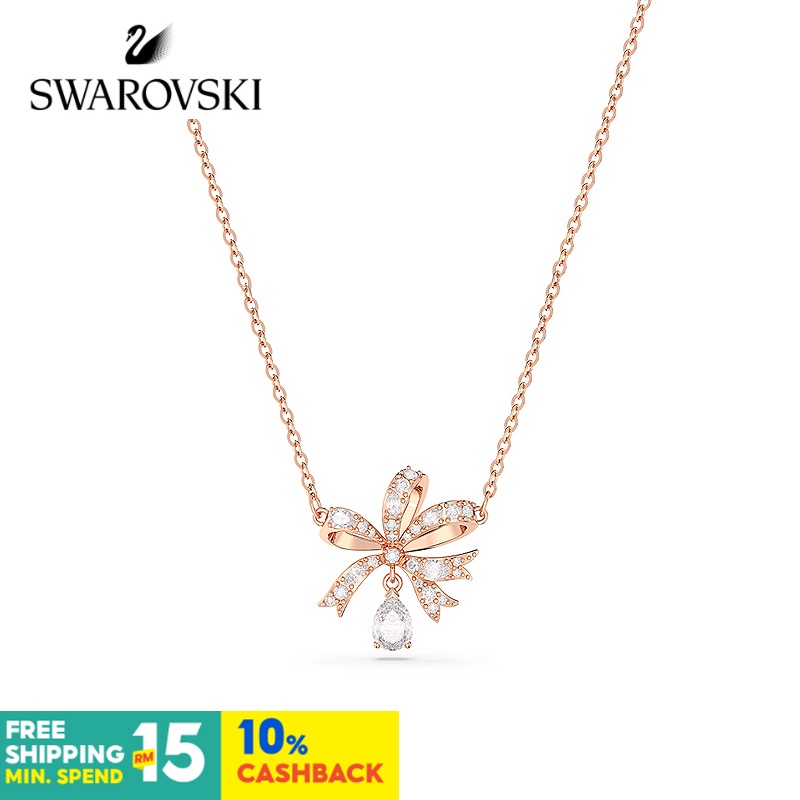 Colar De Cristal Swarovskli VOLTA Pequeno Coração De Seda Feminino Em Forma De Arco Fashion Charm Ladies Clavicle Chain Love Gift zK795