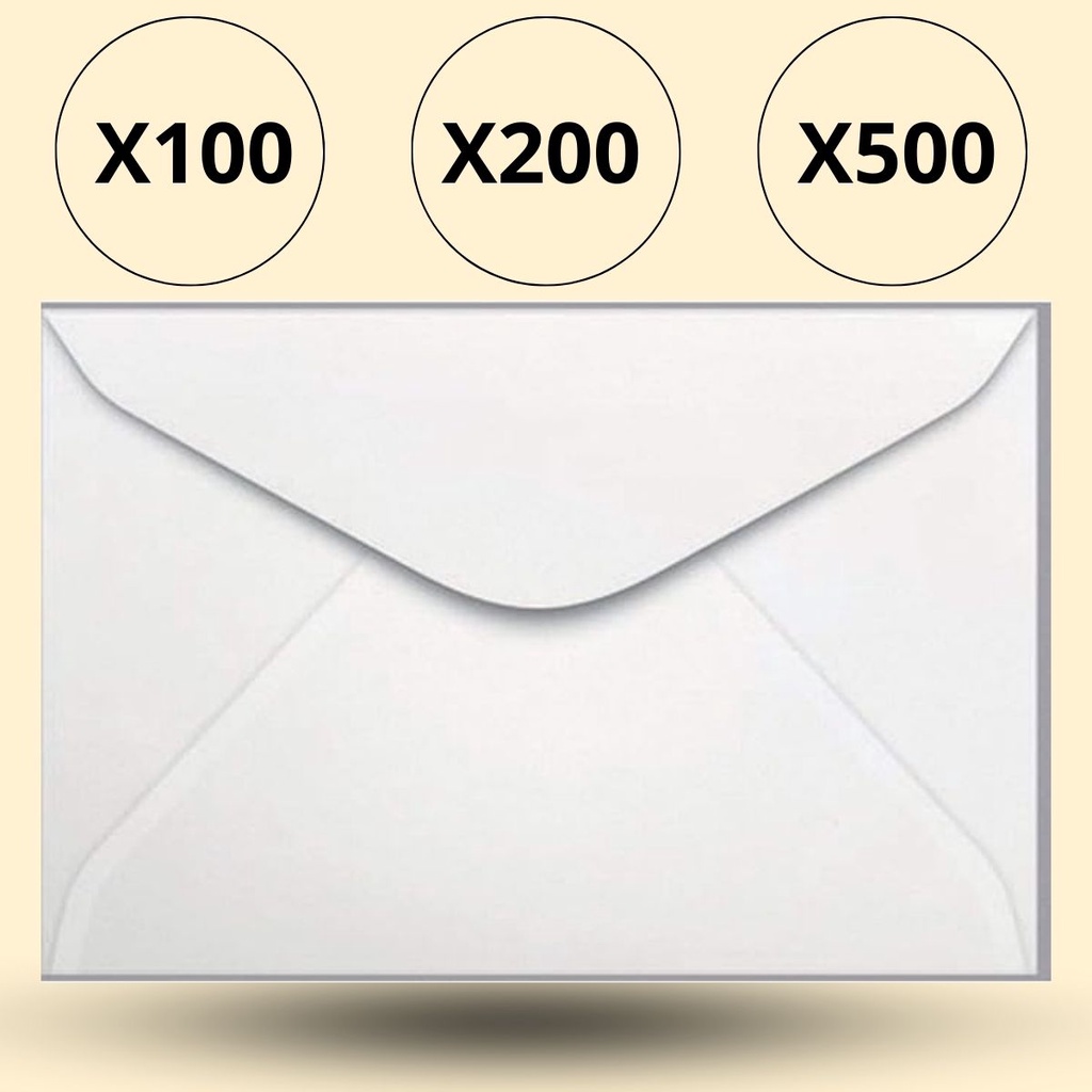 Kit Envelope Carta Branco 11,4cm x 16,2cm Sem RPC/ CEP em Oferta na Shopee