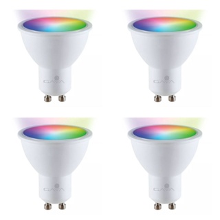 Kit 4 Lâmpada Dicroica Led Wifi Smart RGB 5w Gu10 Alexa Google Gaya em Oferta na Shopee