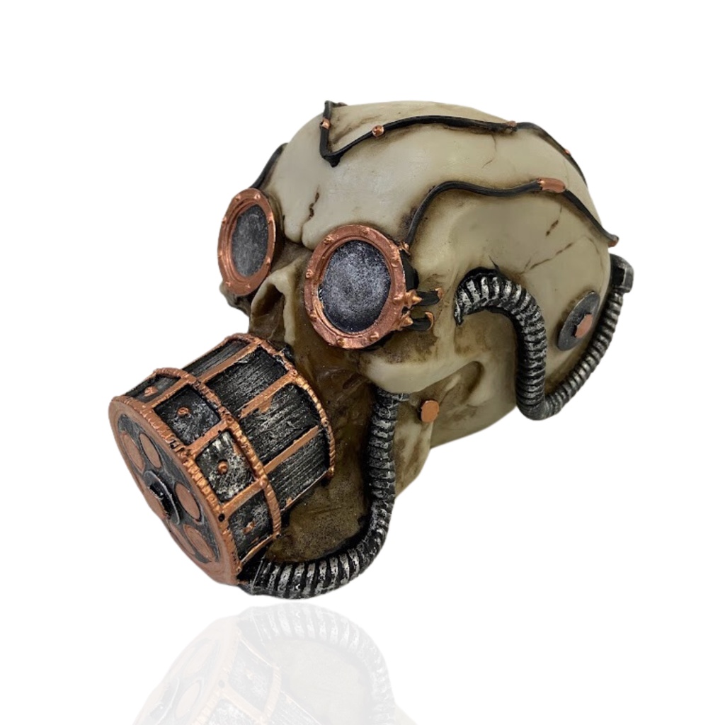 Caveira Enfeite Crânio Mergulhador Em Resina Alta Qualidade Produto Decorativo Sala Quarto Escritório Presente Criativo Estátua Rústica Decoração Skull