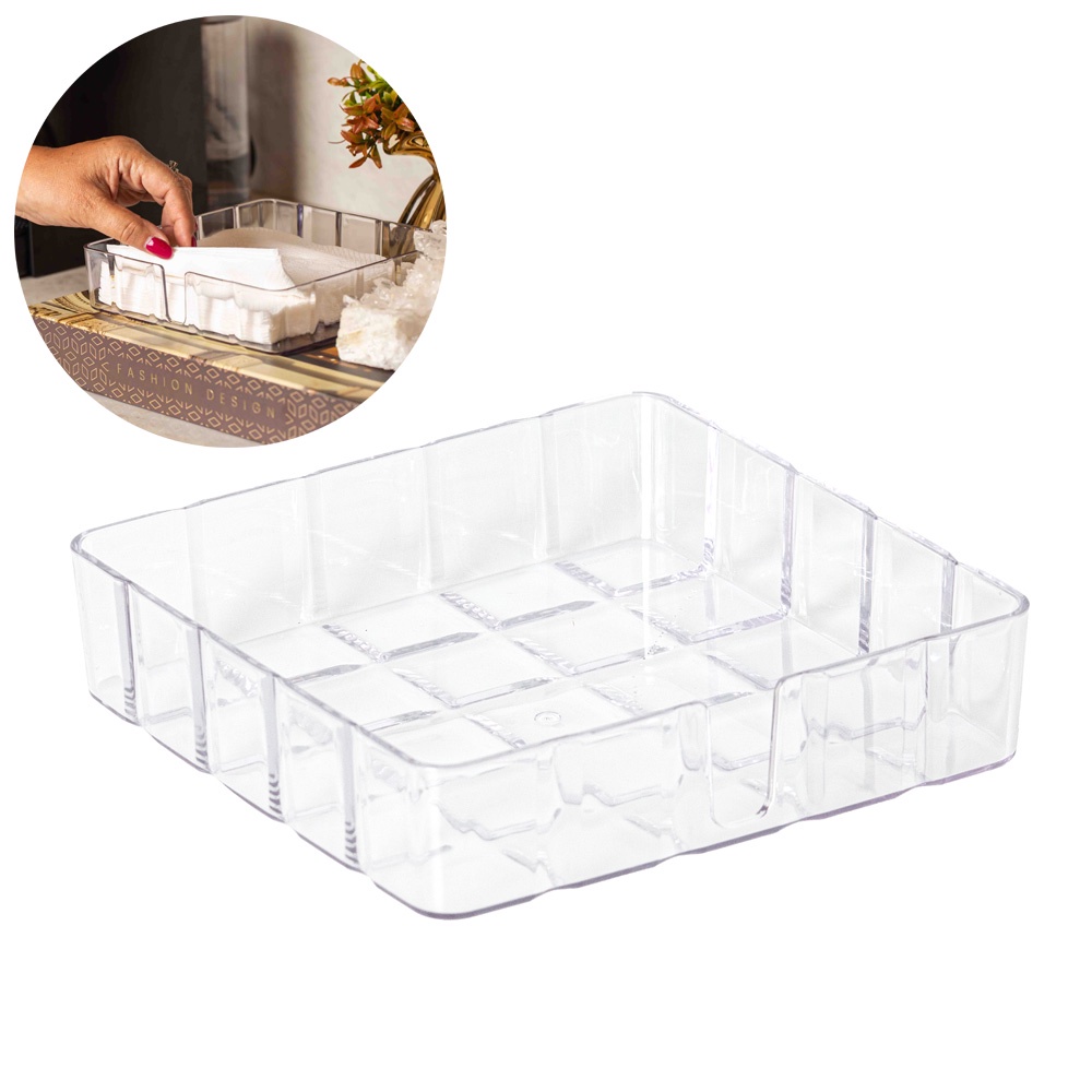Porta guardanapo Bisotê de papel mesa posta cozinha suporte acrílico organizador bancada restaurante bar servir decorar Paramount