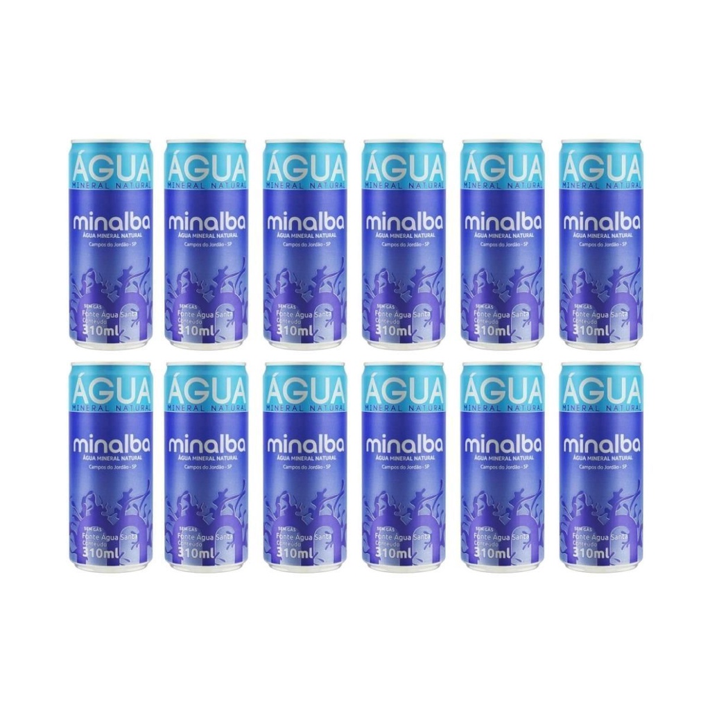 ÁGUA MINERAL SEM GÁS MINALBA GERANDO FALCÕES 269ML PACK-12UN em Oferta na Shopee