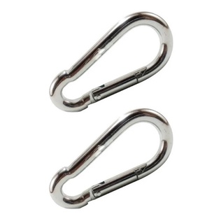 2 Unidades Mosquetão 8cm Suporta 230kg Academia Profissional