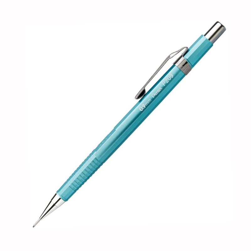 Lapiseira 0.9mm P209 Sharp Metallic Azul Pentel em Oferta na Shopee