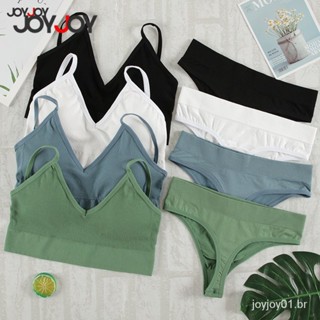 2 peças de roupa interior feminina/calcinha/fio dental/costura sem costura/top 2023 QGJV KNOH