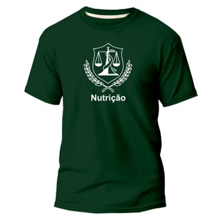 Camisetas Masculina Feminina Estampada Algodão Lisa Academia Casual Trabalho Faculdade Nutrição Personalizada