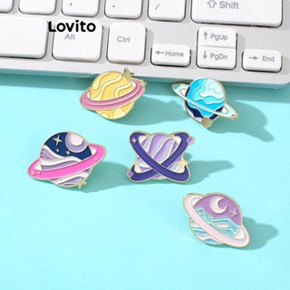 Lovito Broches Casuais Simples Com Padrão Star Planet Para Mulheres LFA13427