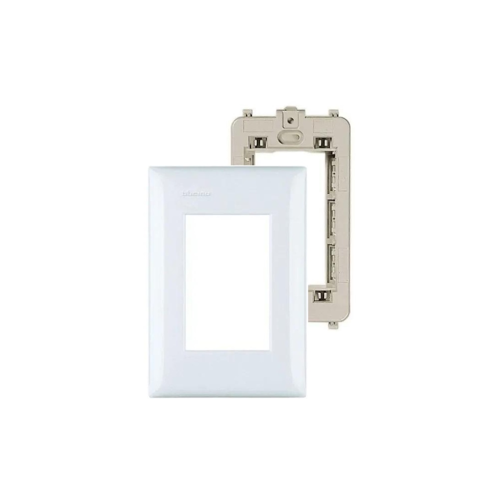 Placa 4X2 3 Módulos Thesi Bticino Branco M5P3 Com Suporte