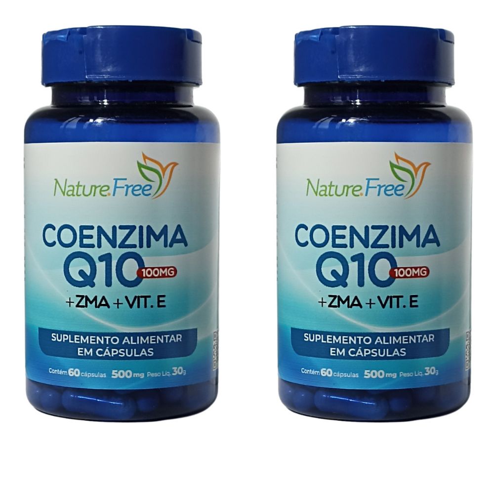 Kit 2 Coenzima Q10 100MG + ZMA + VITAMINA E 60 Cápsulas - Mais disposição!