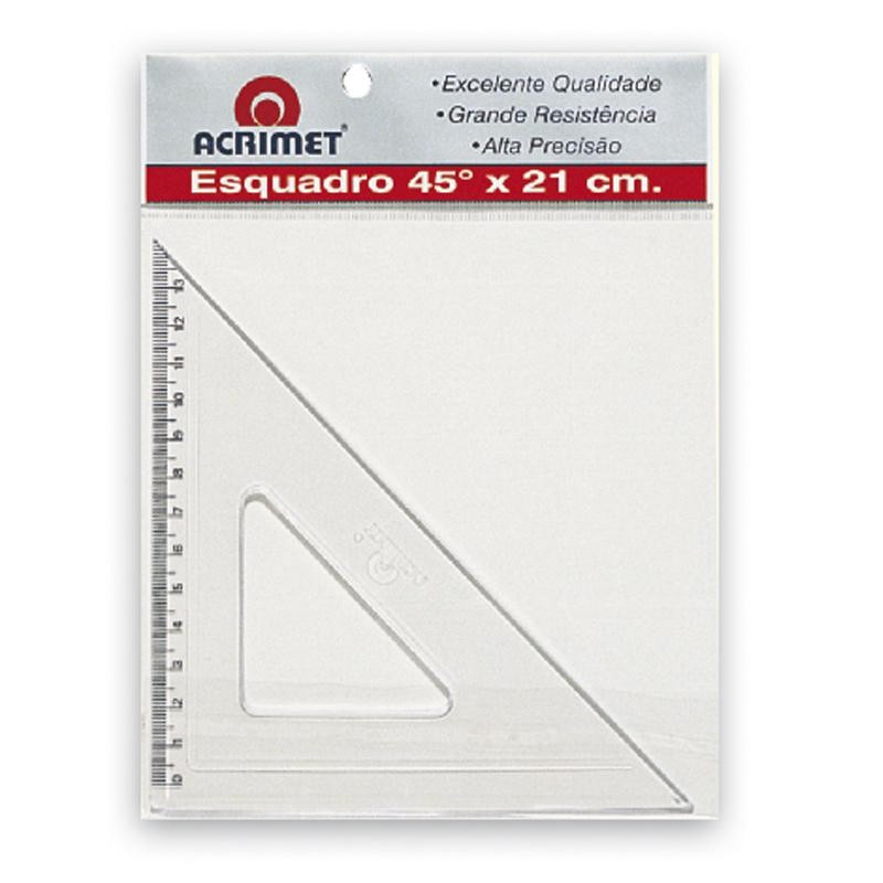 Esquadro poliestireno 21cm x 45 graus 532 Acrimet - Stationery