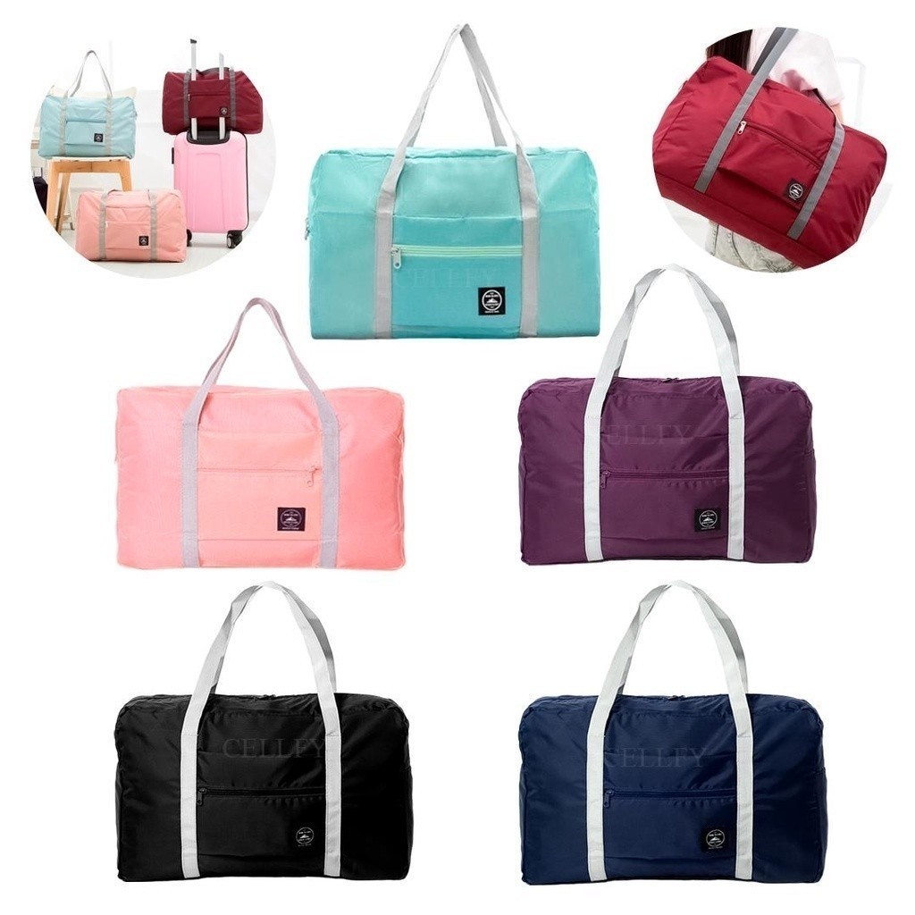 Kit 2 E Kit 5 Pecas Bolsa De Viagem Mala Dobrável Capacidade Impermeável Limao