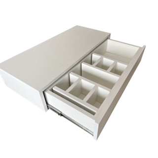 Penteadeira Gaveta Suspensa + Divisórias Para Maquiagem Aparador Quarto MDF Branco TX em Oferta na Shopee