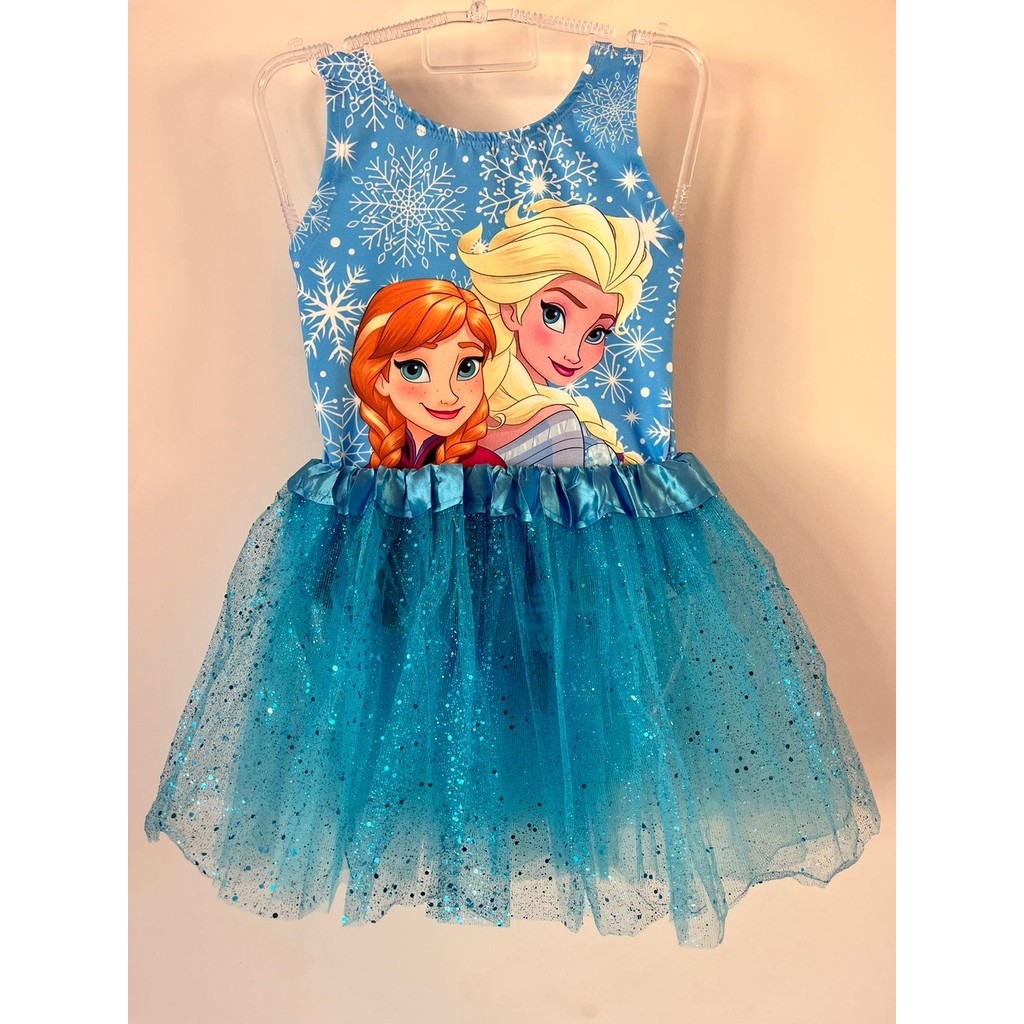 Fantasia Frozen Conjunto Temático Festa Aniversario