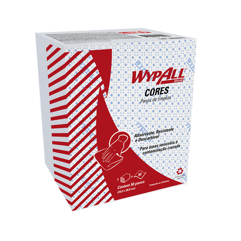 Pano de Limpeza WypAll X50 Azul com 50 panos Kimberly