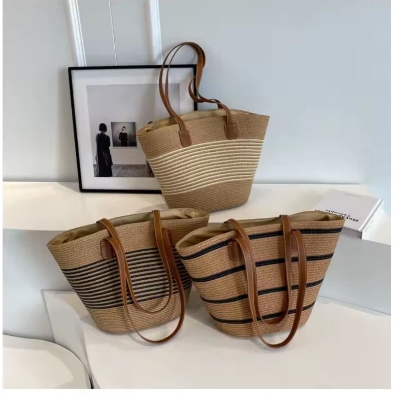 Bolsa da Palha de Ombro praia em Oferta na Shopee