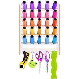 Porta Fio de Madeira 25 Cones Organizador Suporte de Tesoura e Cortadores em Oferta na Shopee