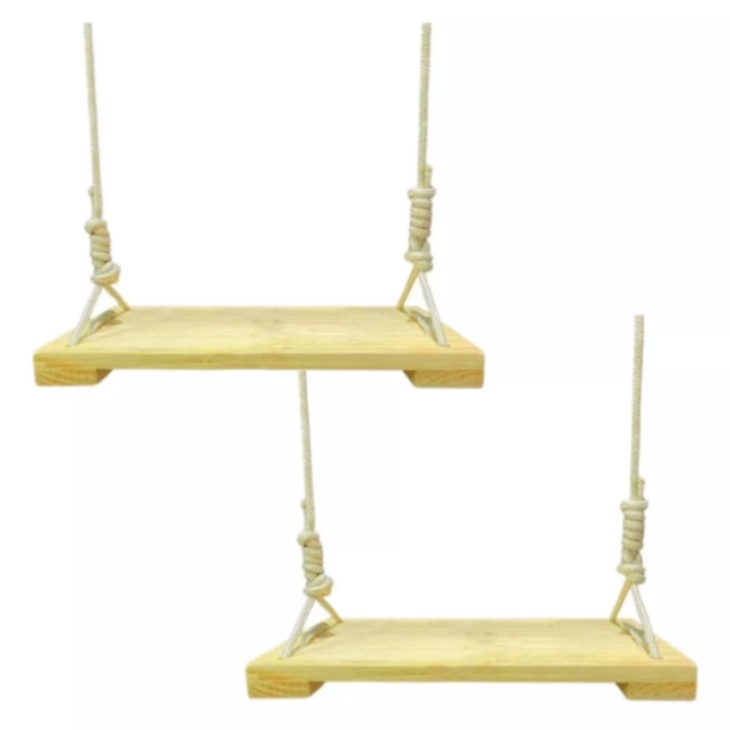 Kit 2 Balanço Madeira C/ Reforço Infantil Corda 8m Até 200kg em Oferta na Shopee