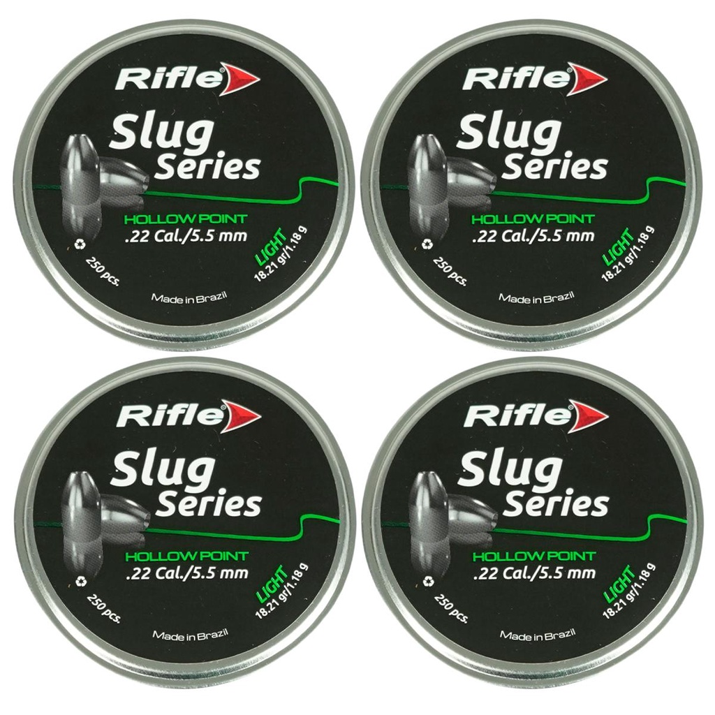 Combo 04-CHUMBINHO RIFLE SLUG LIGHT 5,5MM 18,21GR 250UN SUPER BOX