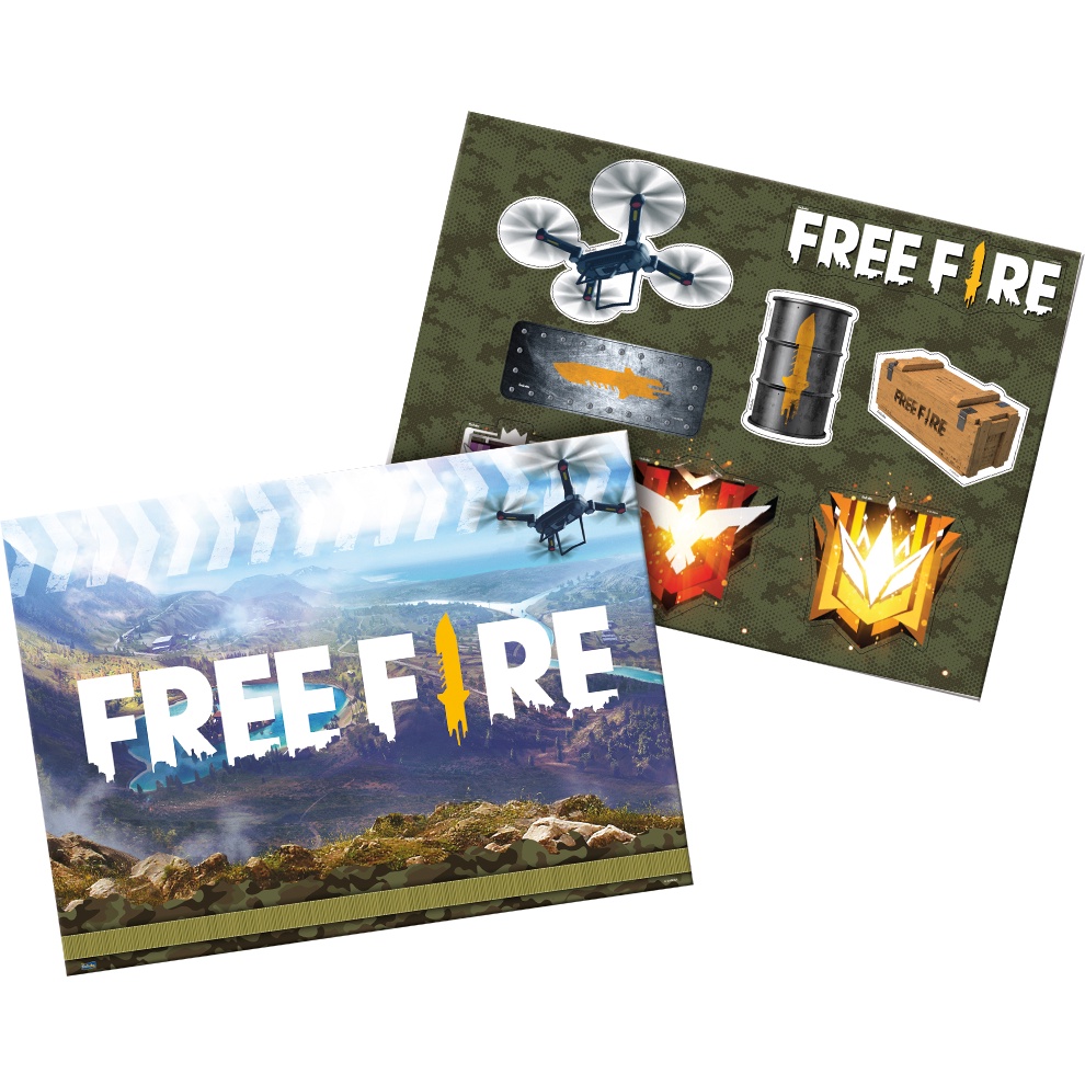Kit Decorativo Festa Festa Free Fire - 01 Unidade - Festcolor - Rizzo Festas