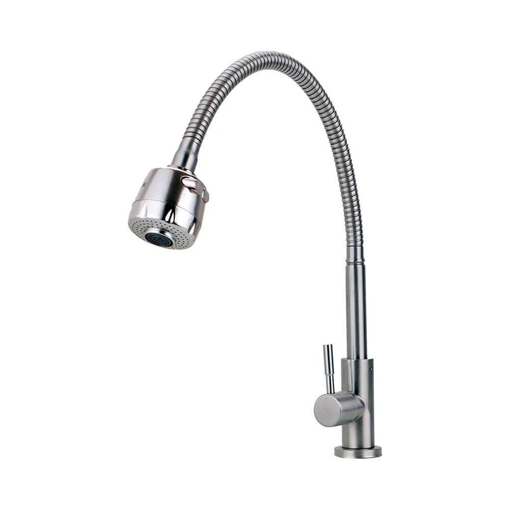 Torneira Para Cozinha Em Aço Inox 304 Jaguaribe Pingoo - Prata Escovado em Oferta na Shopee