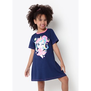 Camisola Manga Curta Algodão Menina Teen Unicórnio Kawaii - Puket