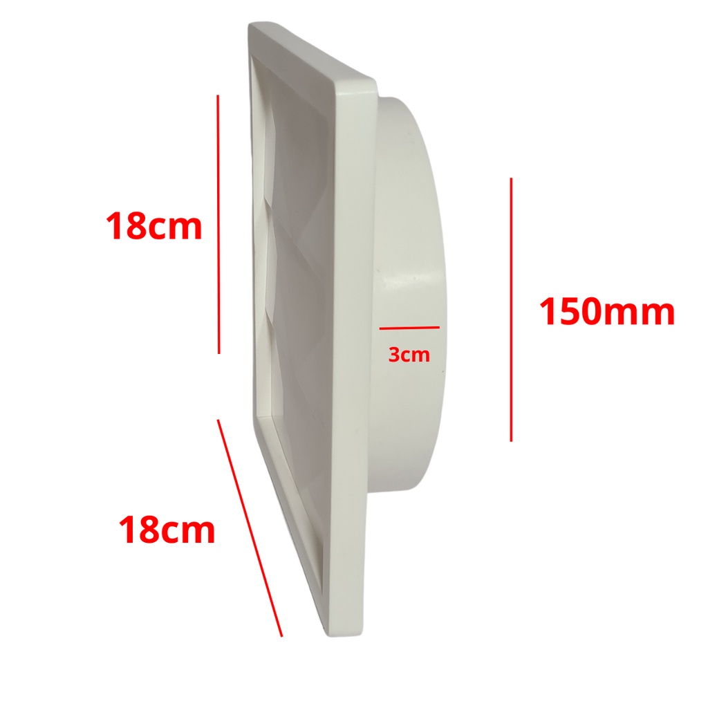 Grade de ventilação plástica para duto de 150 mm em Oferta na Shopee