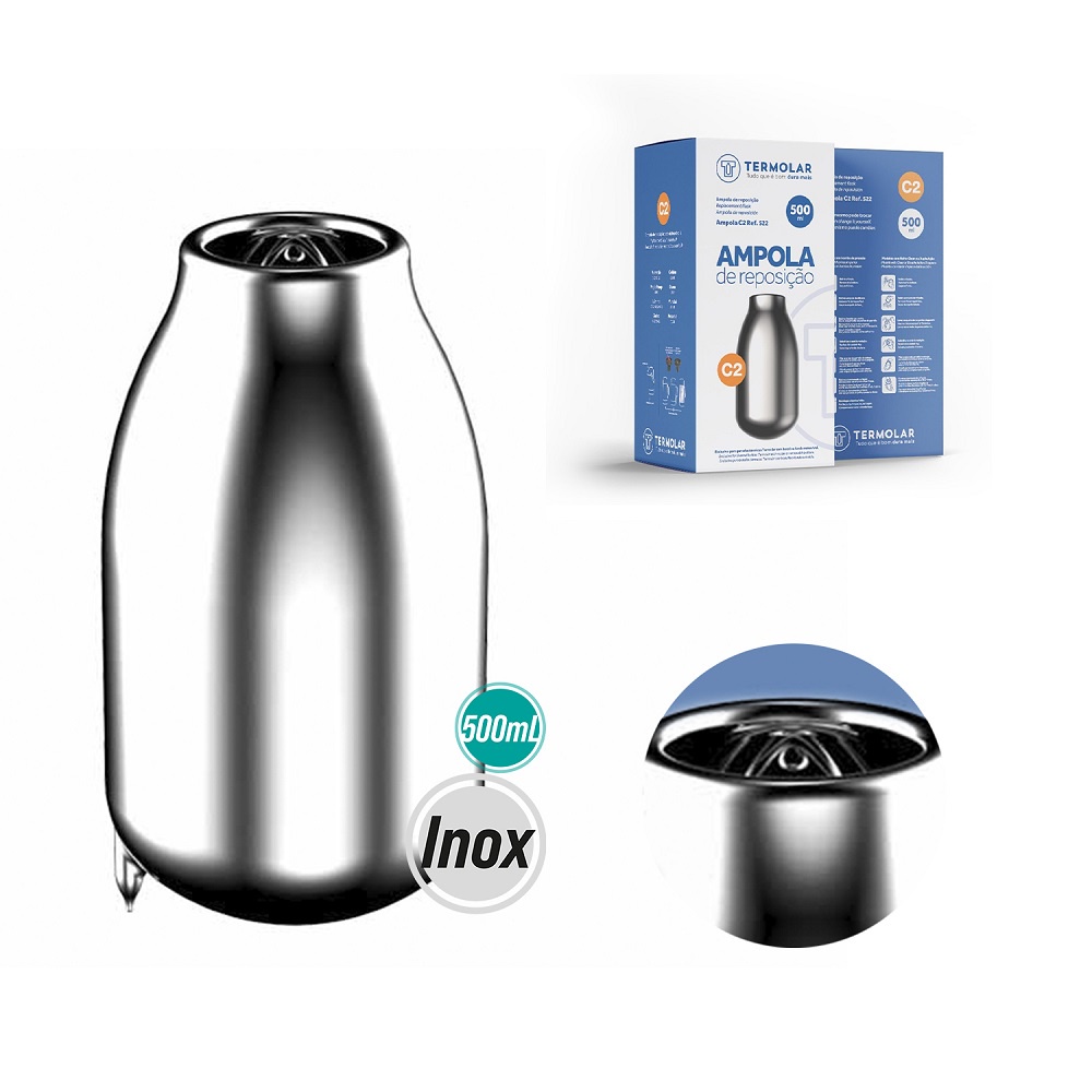 Ampola De Vidro Para Garrafa Termica 500Ml Termolar 522