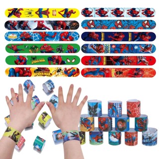 10pcs Diferentes Estilos Pulseira De Bofetadas Super Herói Homem Aranha Festa Favorece Infantil De Aniversário Para Meninas Brinquedos De Presente