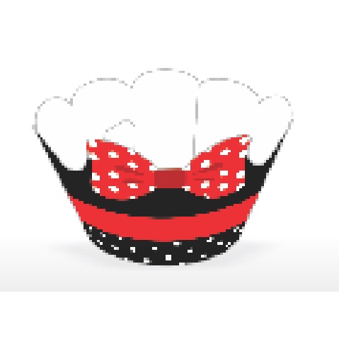 Detalhes do KIT Saia Para Cupcake Laço Vermelho  32.2  ( Nc Toys Cupcake )