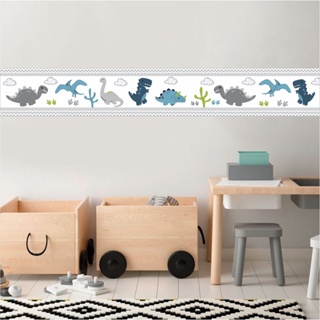 Faixa Adesiva Decorativa Dinossauro - Papel de Parede Infantil - Decoração Quarto de Menino - Adesivo de Parede Infantil em Oferta na Shopee