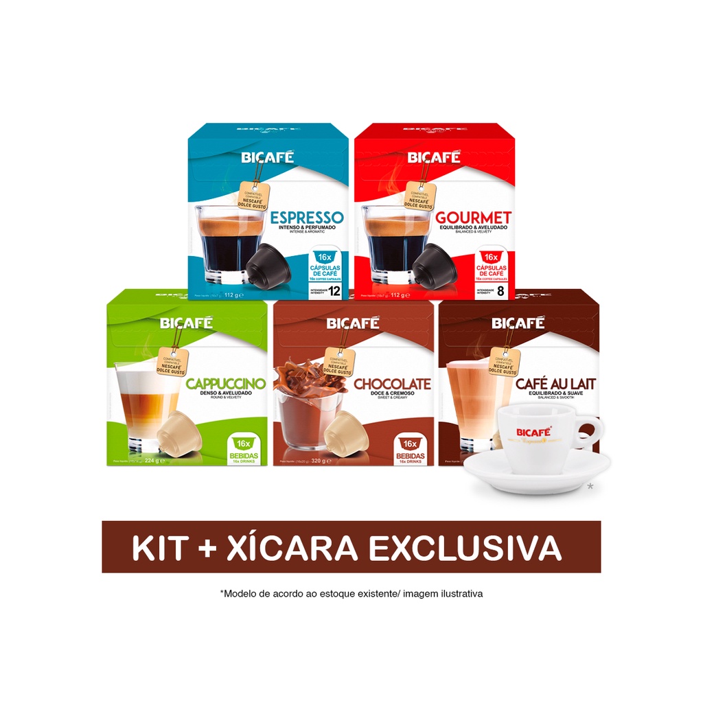 Kit 80 Cápsulas Bicafé P/ Maq. Dolce Gusto* + Xícara Exclusiva em Oferta na Shopee