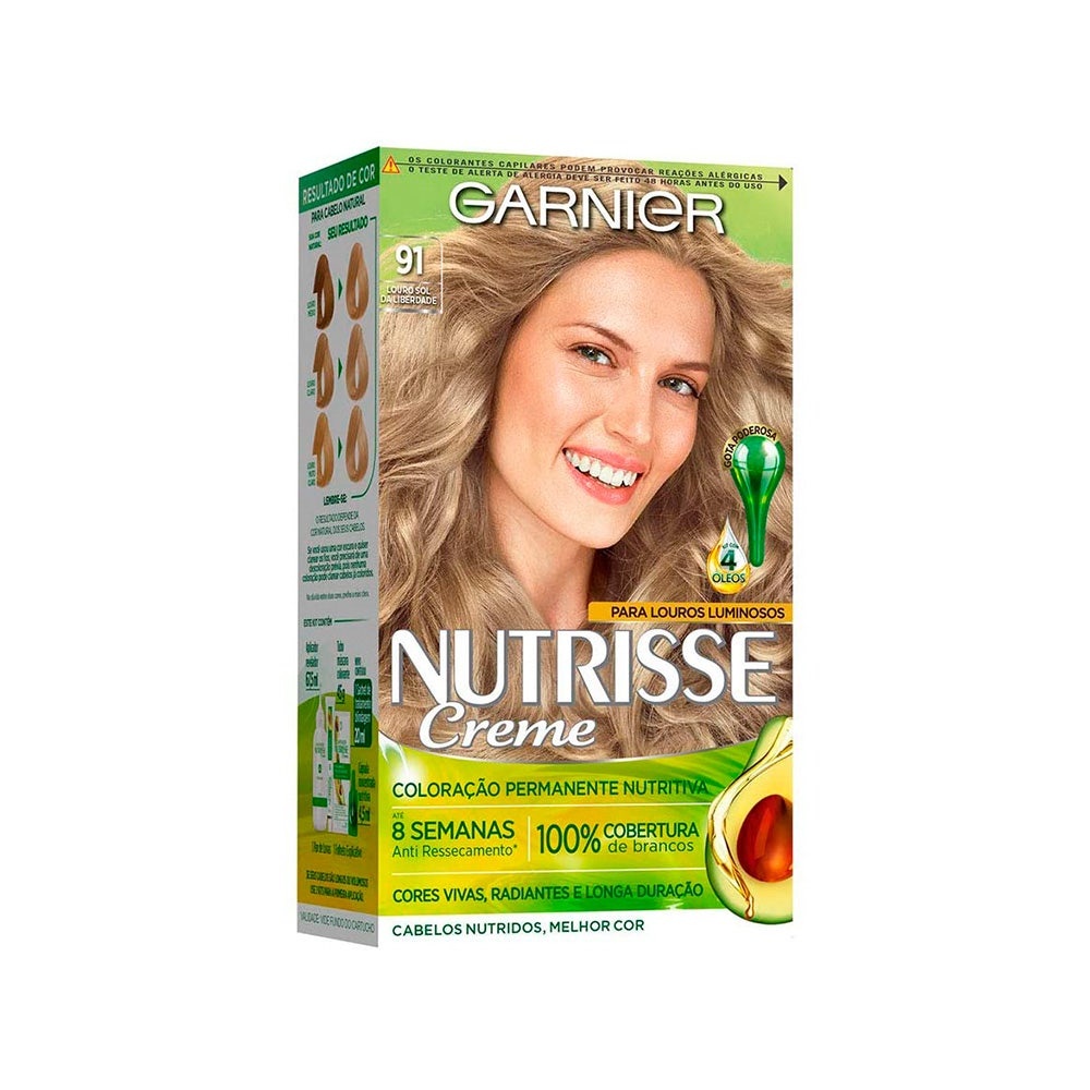 Tintura Nutrisse 91 Louro Cinza Ultra Claro