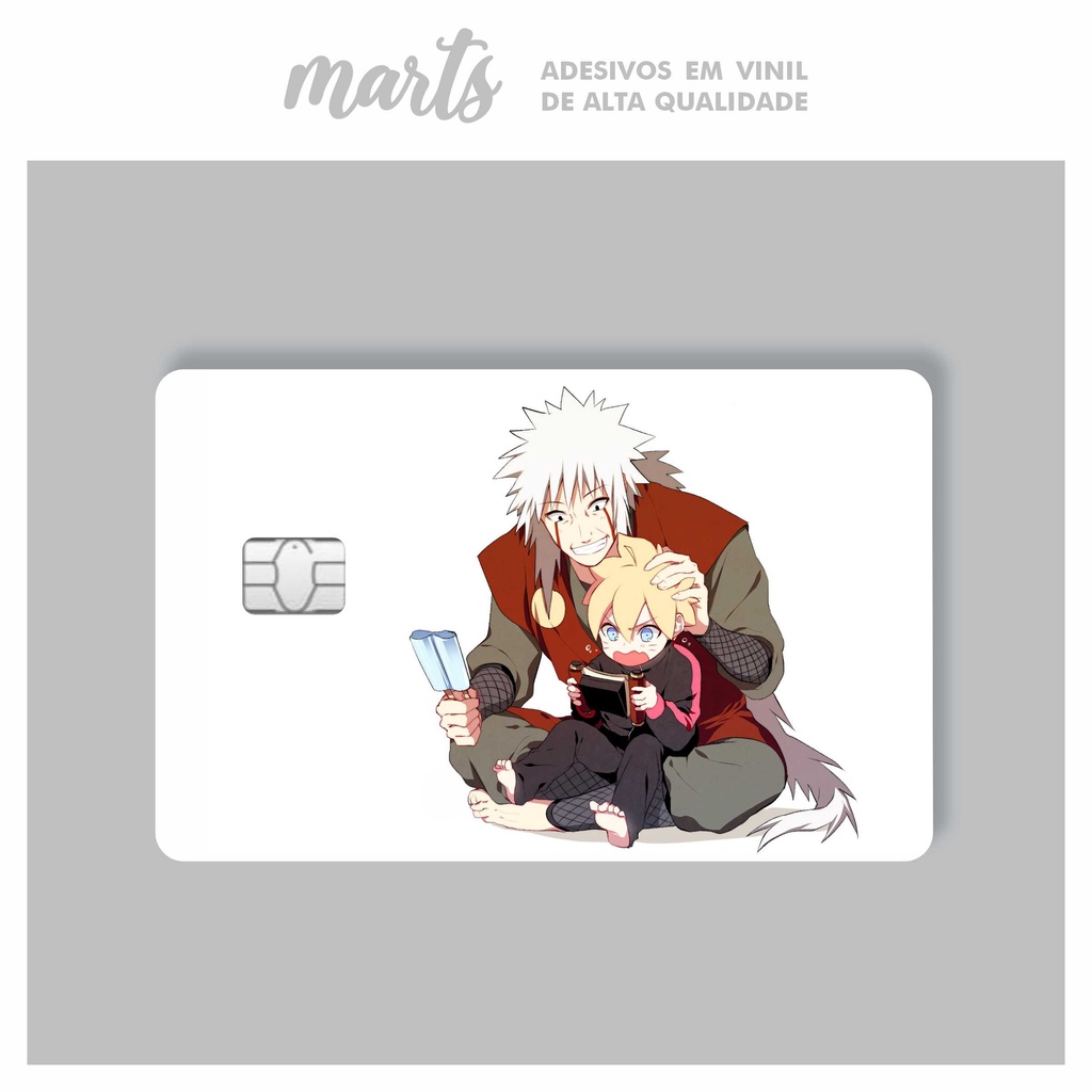 Adesivo Película Anime Boruto Jiraiya Art Cartão de Crédito