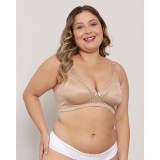 Sutiã Plus Size Base Sem Bojo Sustentação Delrio Bege Médio