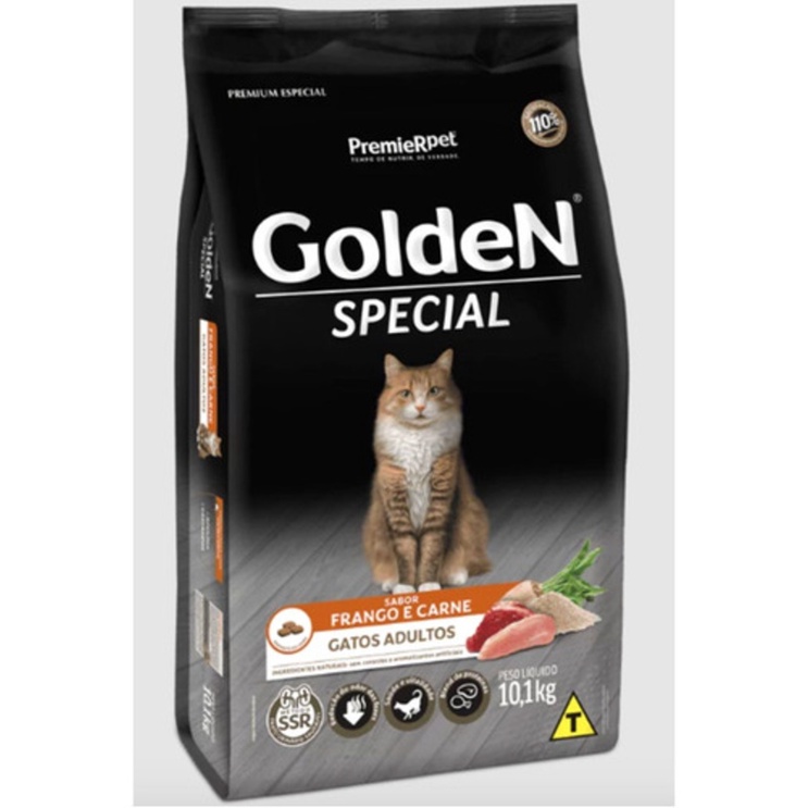 Ração Golden Gatos Special Adultos Frango E Carne 10.1 Kg