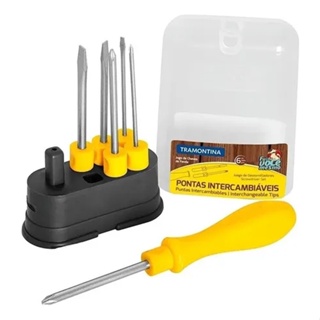 jogo de chaves intercambiaveis filips philips/ fenda 6 peças em Oferta na Shopee