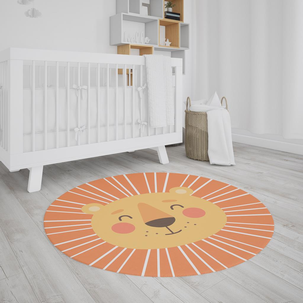 Tapete Decorativo Leão Infantil Neoprene 1,40m em Oferta na Shopee
