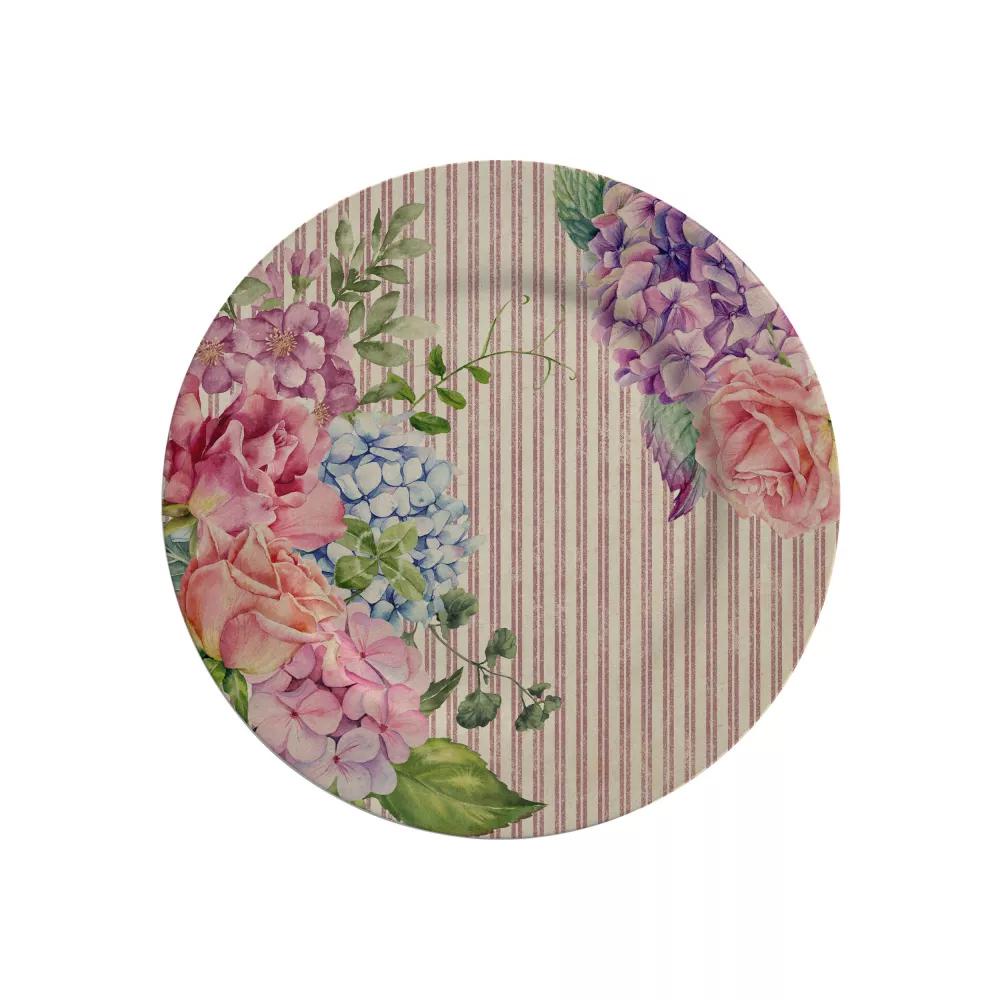 Conjunto com 6 Pratos de Sobremesa Decoupage Flowers Ø21cm