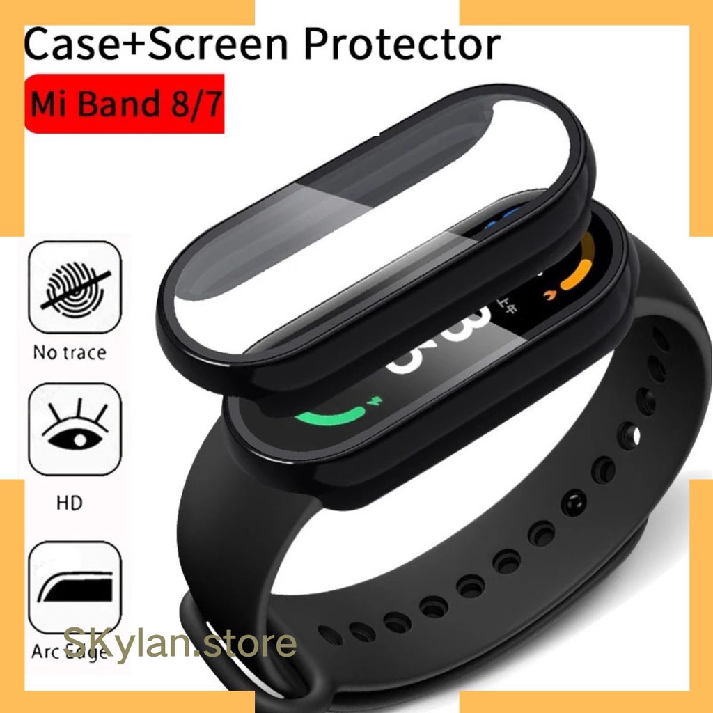 Capa Bumper 2 em 1 de vidro Protetor de tela compativel para Xiaomi MI Band 7 MI BAND 8 Mi band 9 10 em Oferta na Shopee