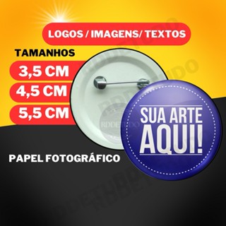 Kit 5 Botton de 3,5cm/4,5cm/5,5cm Boton Pin broche