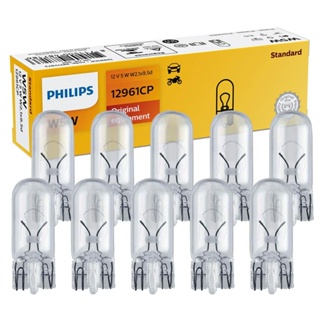 10 Lâmpada Philips Esmagada 12961cp W5w 12v W2.1x9.5d em Oferta na Shopee