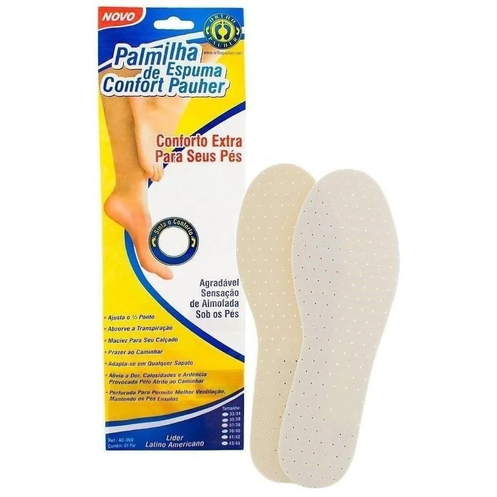 Palmilha de Espuma Confortpauher Branca AC060 Orthopauher em Oferta na Shopee