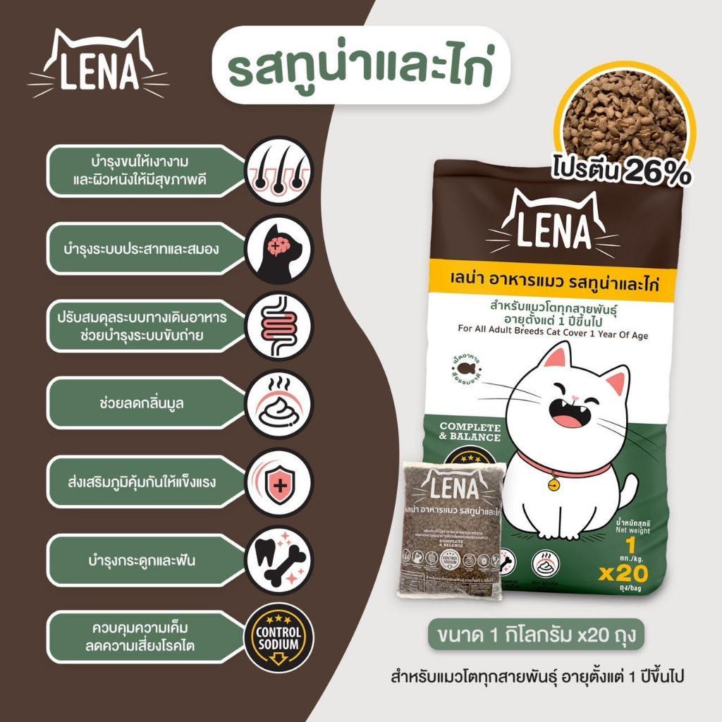 LENA อาหารแมวแบบเม็ด ควบคุมความเค็ม ไม่เติมเกลือ ขนาด 1kg x 4 ถุง - ภาพที่ 6