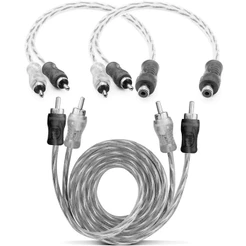Kit 1 Cabo RCA 1 Metro + 2Y Dupla Blindagem Injetado 4mm Som