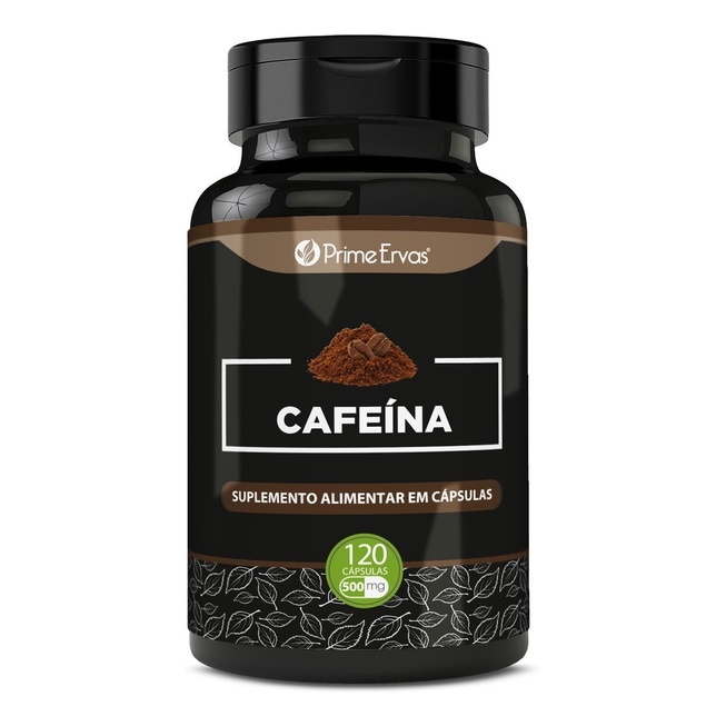 Cafeína Termogênico Energia Concentração 120 Cápsulas 500mg - Prime Ervas