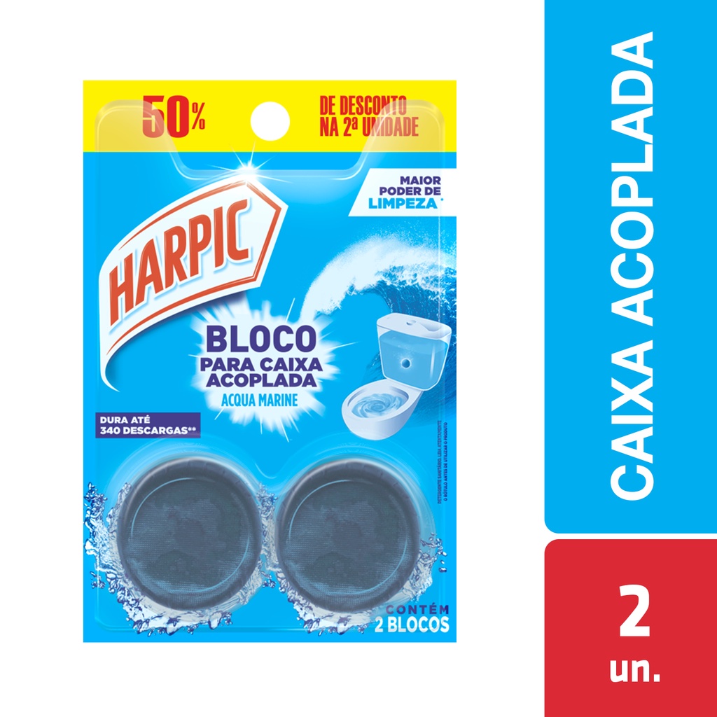 Harpic Limpador e Aromatizador Sanitário para Caixa Acoplada Marine 50% off 2 uni - Home & Living